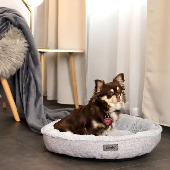 Lionto Rundes Hundebett Grau S 3 Lionto Rundes Hundebett Grau S – Bild 3