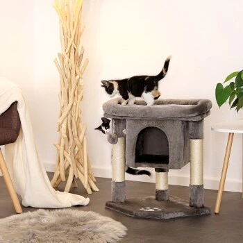 Lionto Kratzbaum 60 Cm Dunkelgrau 3 Lionto Kratzbaum 60 Cm Dunkelgrau – Bild 3