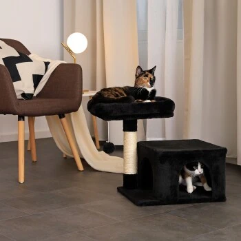 Lionto Kratzbaum 50 Cm Schwarz 3 Lionto Kratzbaum 50 Cm Schwarz – Bild 3