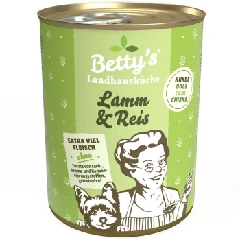 Betty's Landhausküche Lamm & Reis 6 X 400g Für Hund 1 Betty's Landhausküche Lamm & Reis 6 X 400g Für Hund