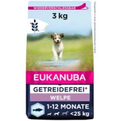 EUKANUBA Welpenfutter Getreidefrei Für Kleine Und Mittelgroße Rassen 3 Kg