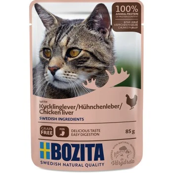 BOZITA Häppchen In Gelee 12x85g Hühnchenleber 1 BOZITA Häppchen In Gelee 12x85g Hühnchenleber