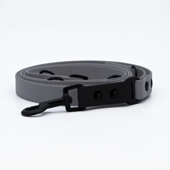 THE DOG IDEA Biothane Hundeleine Grau Schwarz 1 THE DOG IDEA Biothane Hundeleine Grau Schwarz