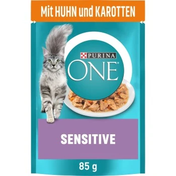 Purina ONE Sensitive Mit Huhn & Karotten 26x85g 1 Purina ONE Sensitive Mit Huhn & Karotten 26x85g