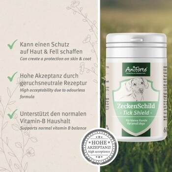 Aniforte Zecken Schild (bis 10kg) Für Kleine Hunde 60 Kapseln 2 Aniforte Zecken Schild (bis 10kg) Für Kleine Hunde 60 Kapseln – Bild 2